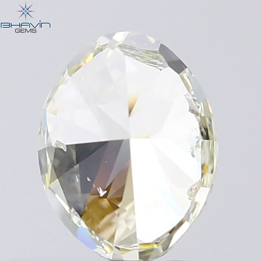 1.00 CT Oval Shape Natural Diamond Yellow Color SI1 Clarity (6.39 MM)