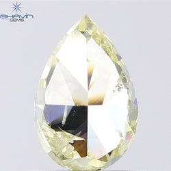 1.01 CT Pear Shape Natural Diamond Yellow Color I1 Clarity (7.58 MM)