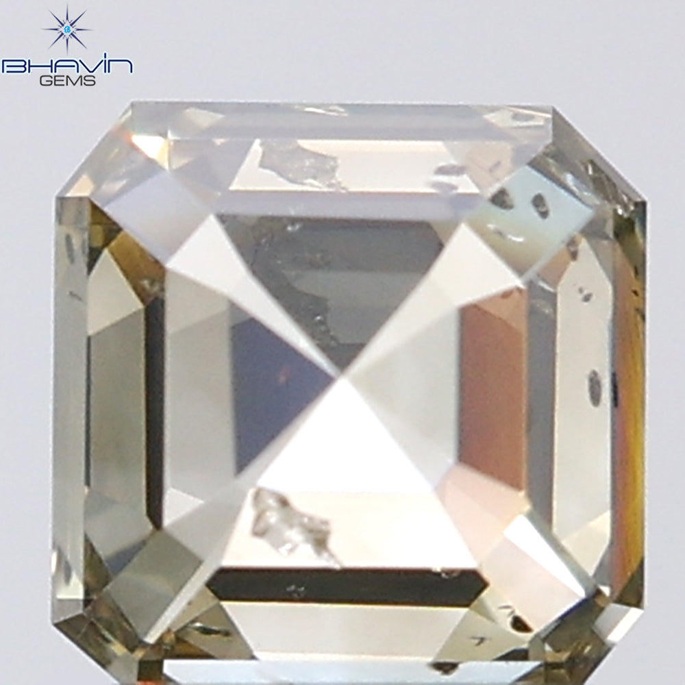 1.01 CT Asscher Shape Natural Diamond Gray Color SI2 Clarity (5.16 MM)