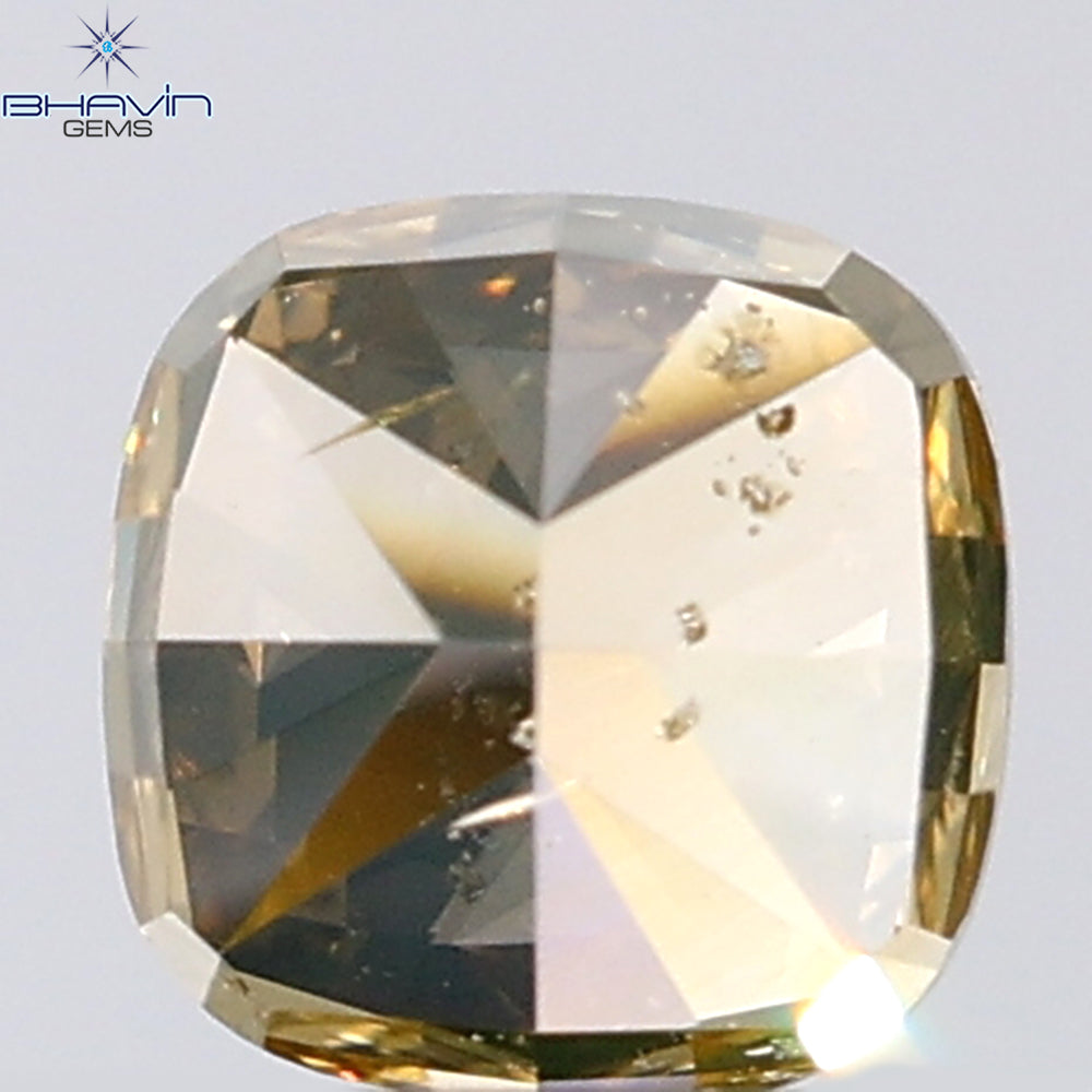 0.83 CT Cushion Shape Natural Diamond Brown Color SI2 Clarity (4.95 MM)