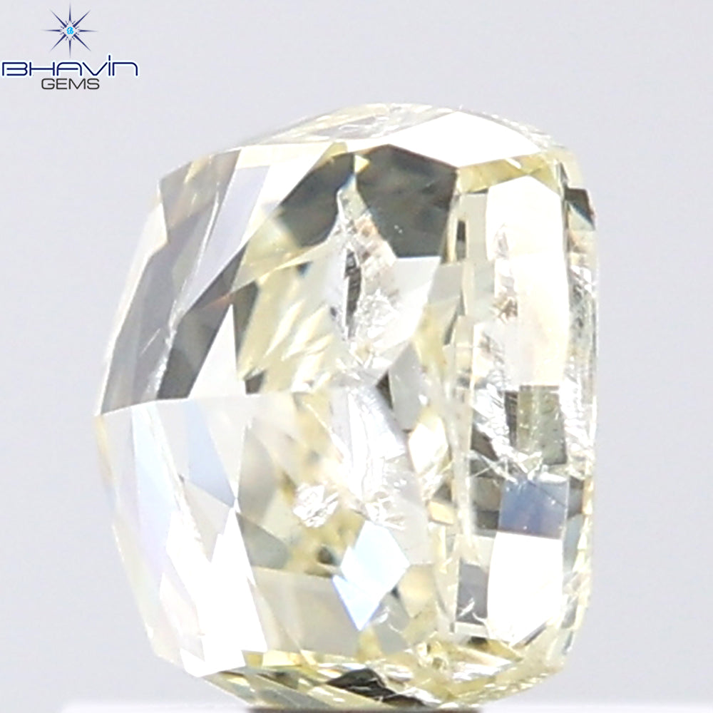 1.01 CT Cushion Shape Natural Diamond Yellow Color I1 Clarity (5.27 MM)
