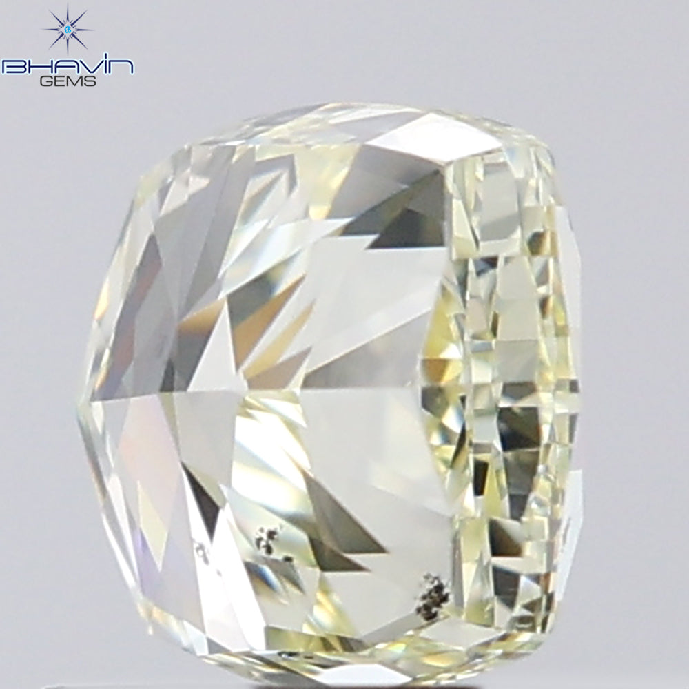 1.02 CT Cushion Shape Natural Diamond Yellow Color SI1 Clarity (5.35 MM)