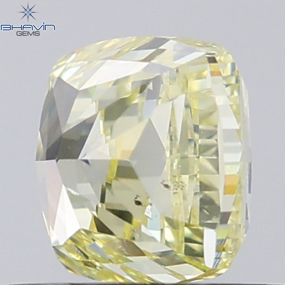 1.01 CT Cushion Shape Natural Diamond Yellow Color SI1 Clarity (5.12 MM)