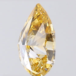 0.72 CT Pear Shape Natural Diamond Orange Color SI2 Clarity (7.54 MM)