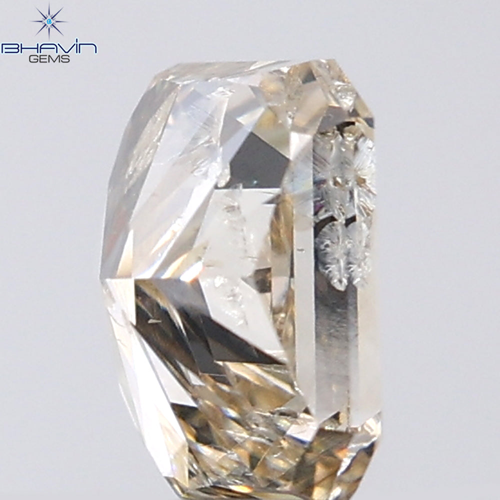1.04 CT Radiant Shape Natural Diamond Brown Color I1 Clarity (6.39 MM)