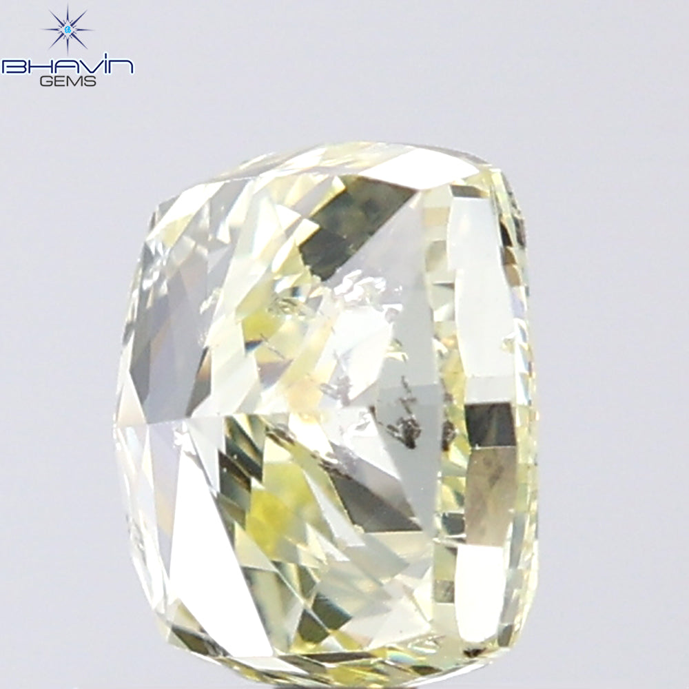 1.02 CT Cushion Shape Natural Diamond Yellow Color SI2 Clarity (5.83 MM)