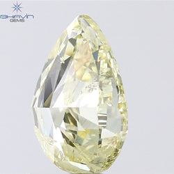 1.01 CT Pear Shape Natural Diamond Yellow Color I1 Clarity (7.58 MM)
