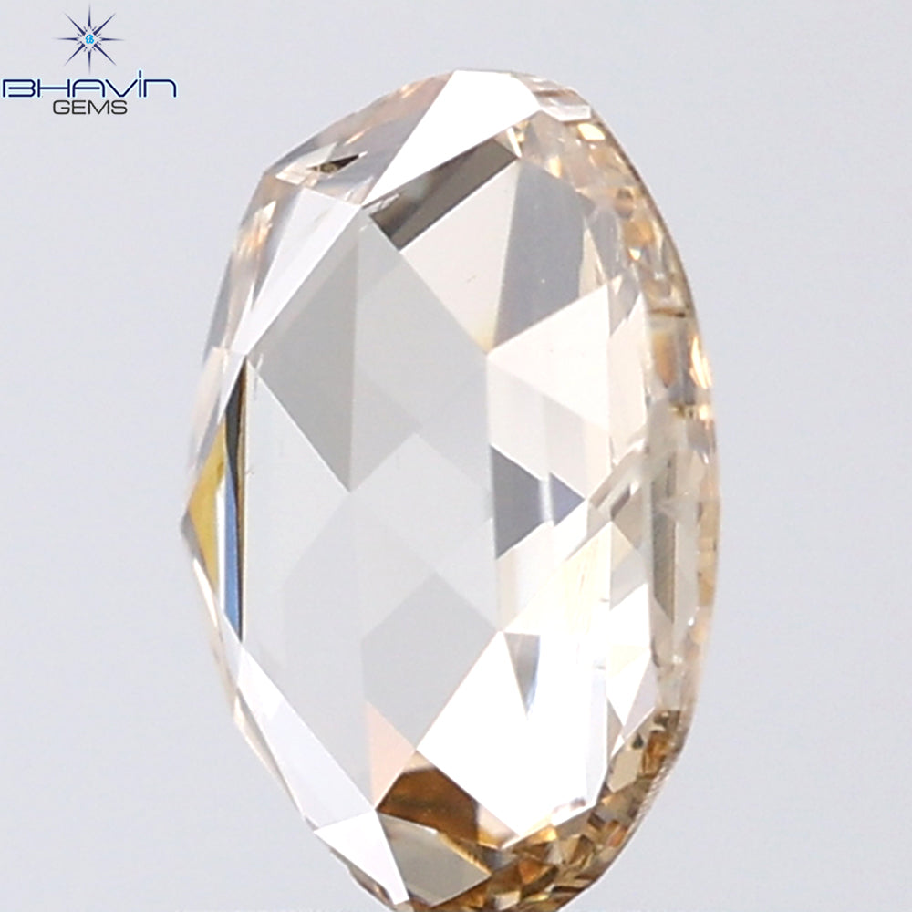 0.89 CT Oval Shape Natural Diamond Brown Color SI Clarity (7.66 MM)