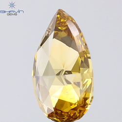0.81 CT Pear Shape Natural Diamond Orange Color VS2 Clarity (7.81 MM)