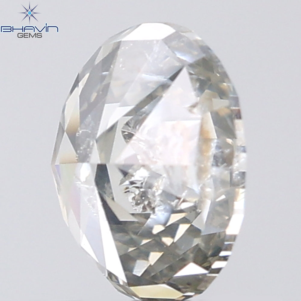 1.02 CT Oval Shape Natural Diamond Grey Color I2 Clarity (6.91 MM)