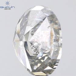 1.02 CT Oval Shape Natural Diamond Grey Color I2 Clarity (6.91 MM)