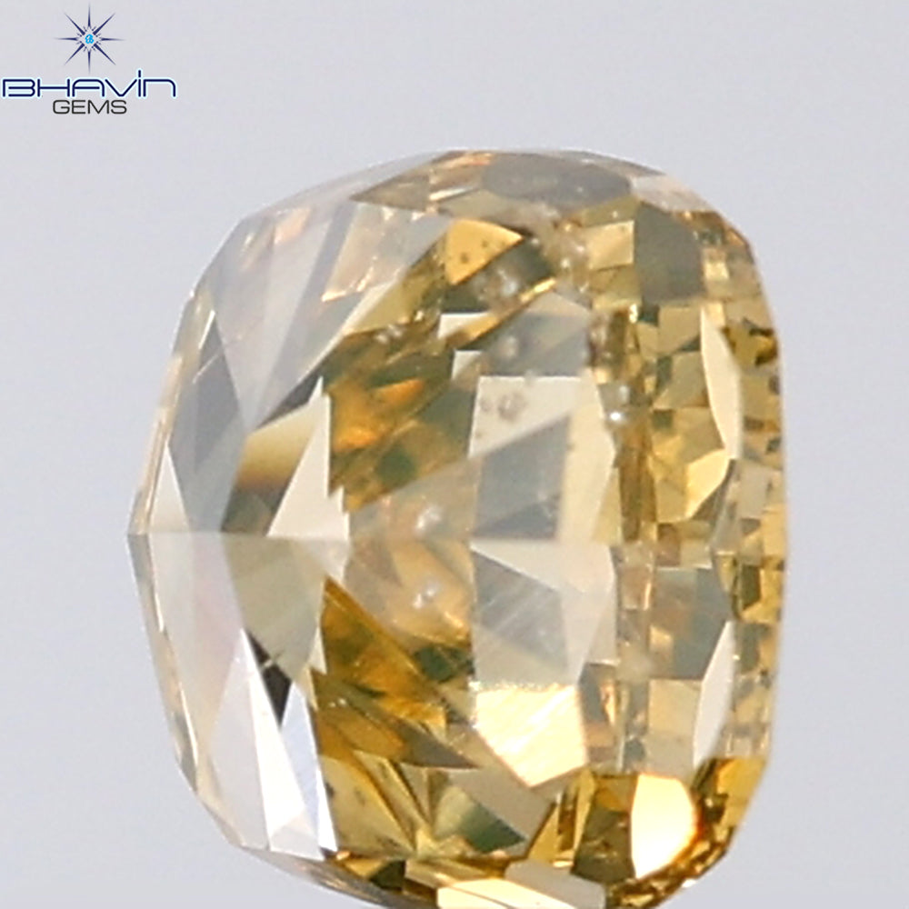 0.83 CT Cushion Shape Natural Diamond Brown Color SI2 Clarity (4.95 MM)