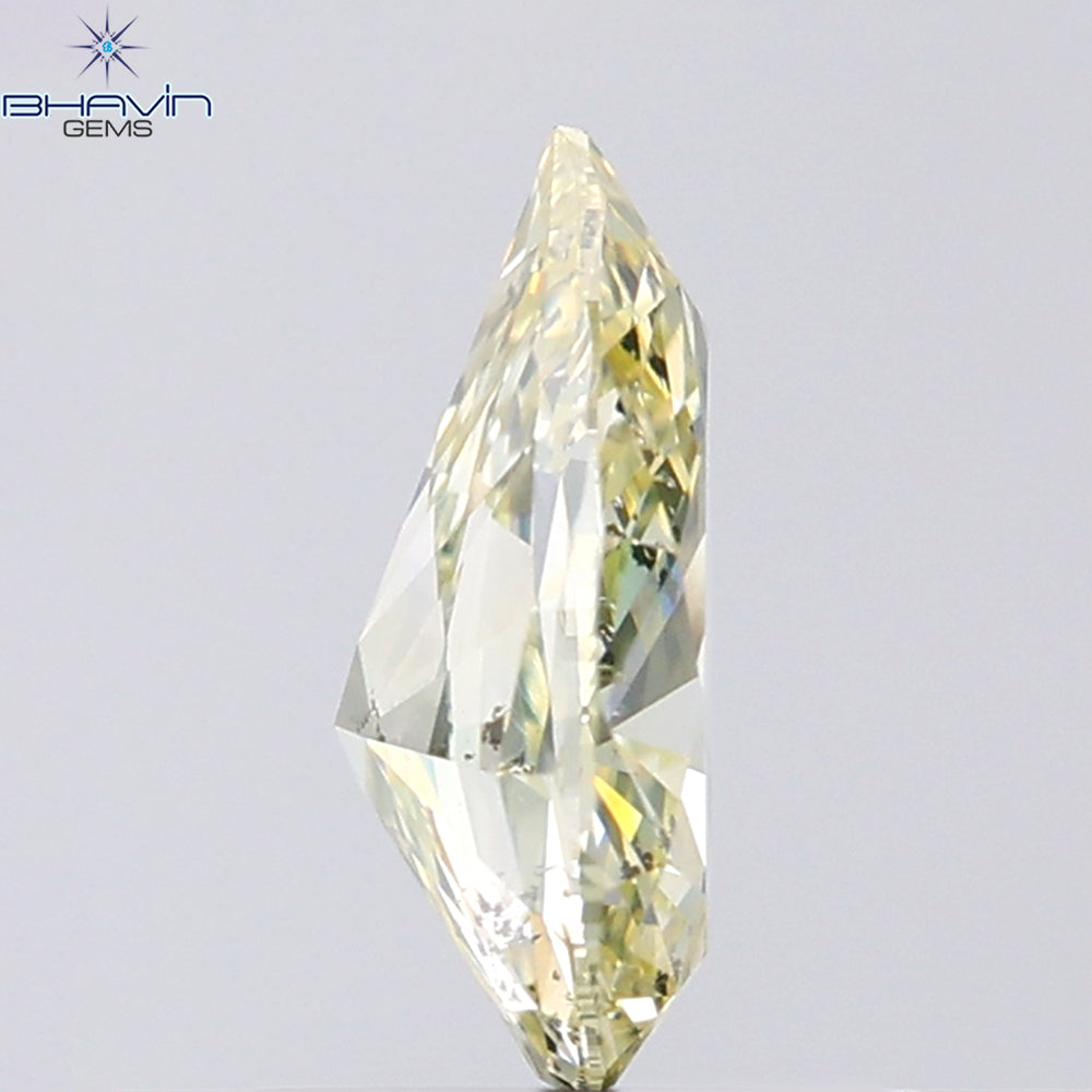 1.02 CT Pear Shape Natural Diamond Greenish Yellow Color SI2 Clarity (8.44 MM)