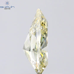 1.02 CT Pear Shape Natural Diamond Greenish Yellow Color SI2 Clarity (8.44 MM)