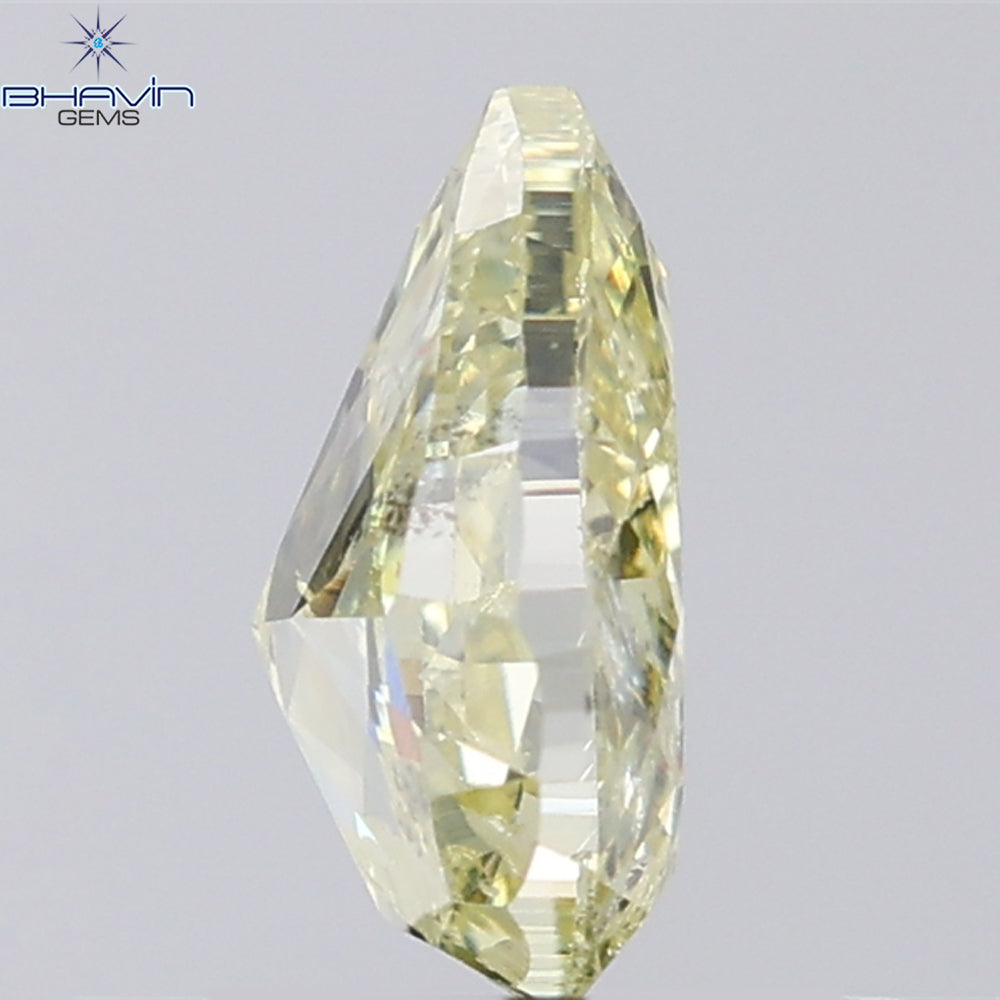 1.01 CT Pear Shape Natural Diamond Yellow Color I1 Clarity (7.58 MM)