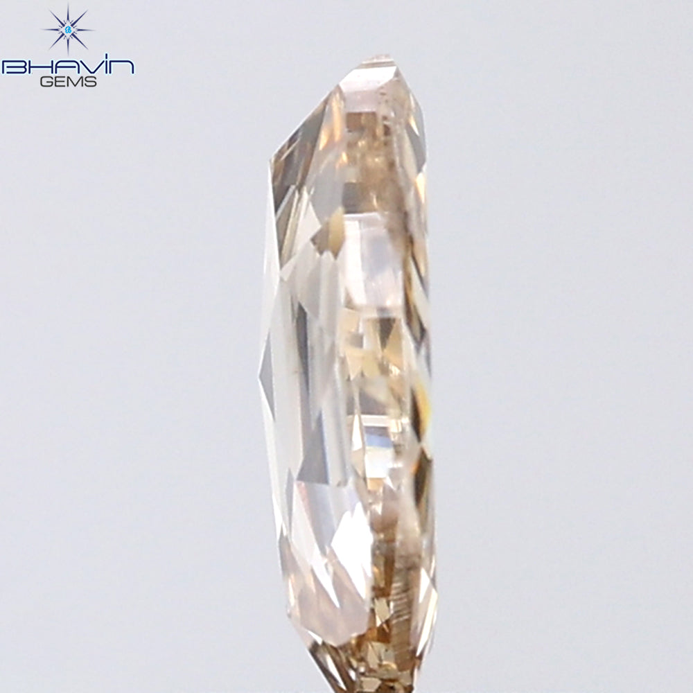 0.89 CT Oval Shape Natural Diamond Brown Color SI Clarity (7.66 MM)