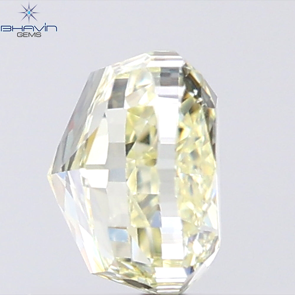 1.02 CT Cushion Shape Natural Diamond Yellow Color VS1 Clarity (5.31 MM)