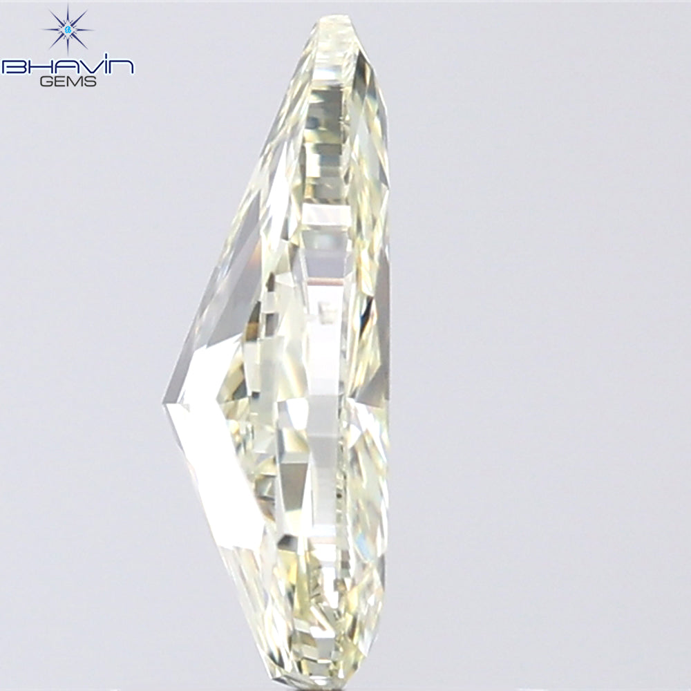 1.00 CT Pear Shape Natural Diamond Yellow Color VVS1 Clarity (8.95 MM)