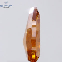 1.00 CT Pear Shape Natural Diamond Orange Color I2 Clarity (8.36 MM)