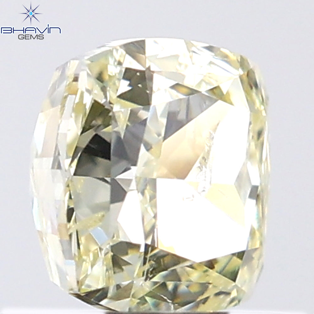 1.01 CT Cushion Shape Natural Diamond Yellow Color I1 Clarity (5.27 MM)