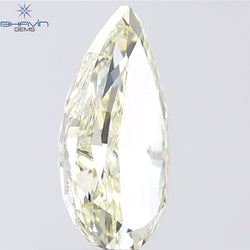 1.00 CT Pear Shape Natural Diamond Yellow Color VVS1 Clarity (8.95 MM)
