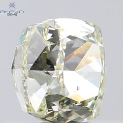 1.02 CT Cushion Shape Natural Diamond Yellow Color SI1 Clarity (5.35 MM)