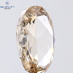0.89 CT Oval Shape Natural Diamond Brown Color SI Clarity (7.66 MM)