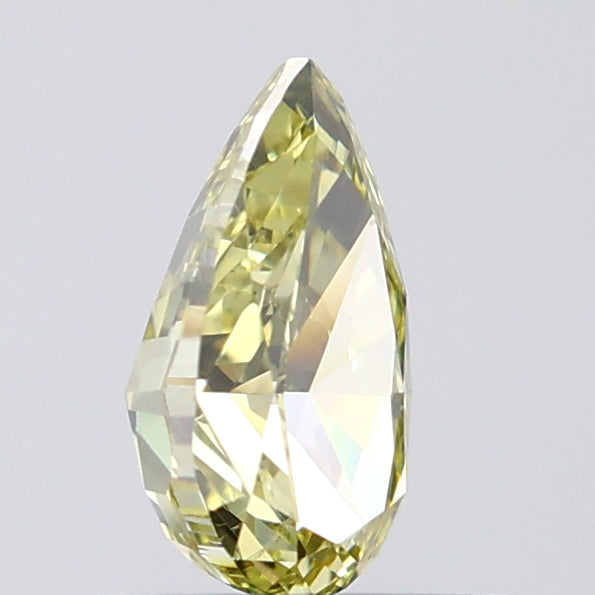 0.83 CT Pear Shape Natural Diamond Green (Chameleon) Color SI1 Clarity (7.34 MM)