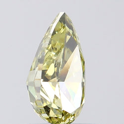 0.83 CT Pear Shape Natural Diamond Green (Chameleon) Color SI1 Clarity (7.34 MM)