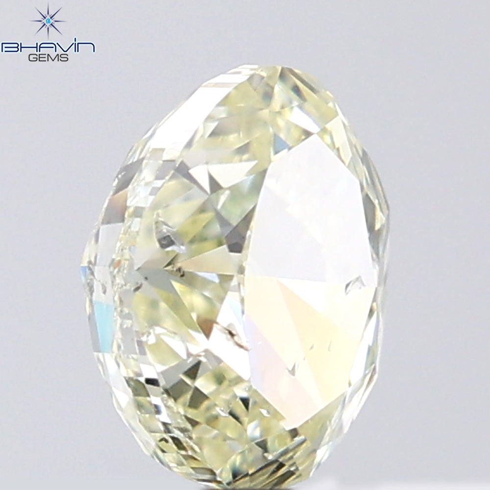 1.00 CT Oval Shape Natural Diamond Yellow Color SI1 Clarity (6.39 MM)