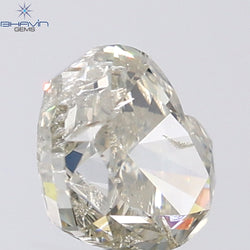 1.02 CT Heart Shape Natural Diamond Grey Color I1 Clarity (6.25 MM)