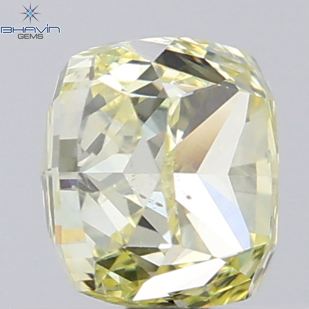 1.01 CT Cushion Shape Natural Diamond Yellow Color SI1 Clarity (5.12 MM)