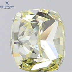 1.01 CT Cushion Shape Natural Diamond Yellow Color SI1 Clarity (5.12 MM)