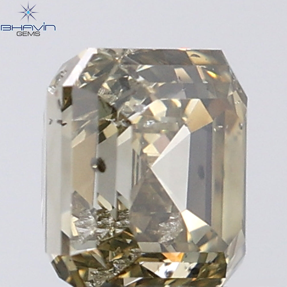 1.01 CT Asscher Shape Natural Diamond Gray Color SI2 Clarity (5.16 MM)