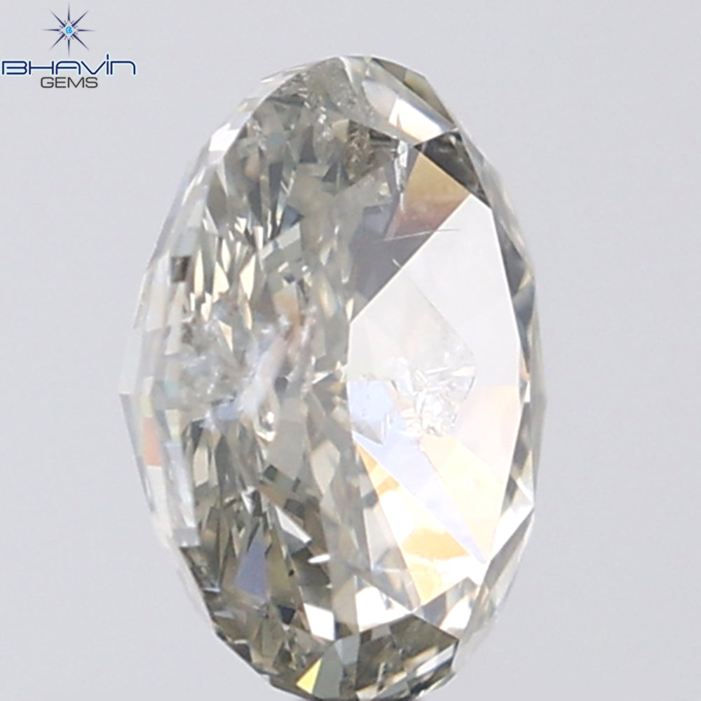 1.02 CT Oval Shape Natural Diamond Grey Color I2 Clarity (6.91 MM)
