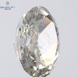 1.02 CT Oval Shape Natural Diamond Grey Color I2 Clarity (6.91 MM)