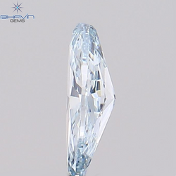 0.11 CT マーキス シェイプ ナチュラル ダイヤモンド グリーンがかったブルー カラー VVS1 クラリティ (4.91 MM)