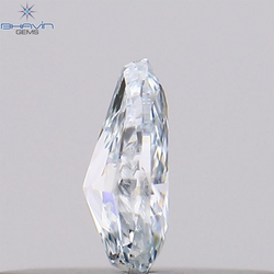 0.07 CT ペアシェイプ ナチュラル ダイヤモンド グリーンがかったブルー カラー VS1 クラリティ (3.68 MM)