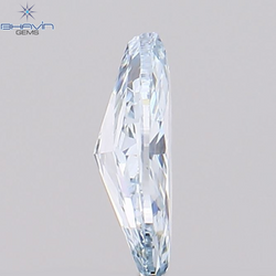 0.11 CT マーキス シェイプ ナチュラル ダイヤモンド グリーンがかったブルー カラー VVS1 クラリティ (4.91 MM)