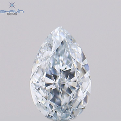 0.07 CT ペアシェイプ ナチュラル ダイヤモンド グリーンがかったブルー カラー VS1 クラリティ (3.68 MM)