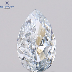 0.07 CT ペアシェイプ ナチュラル ダイヤモンド グリーンがかったブルー カラー VS1 クラリティ (3.68 MM)