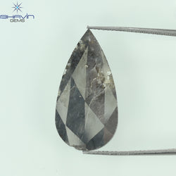 6.38 CT ペア スライス シェイプ ナチュラル ダイヤモンド グレー カラー I3 クラリティ (15.50 MM)