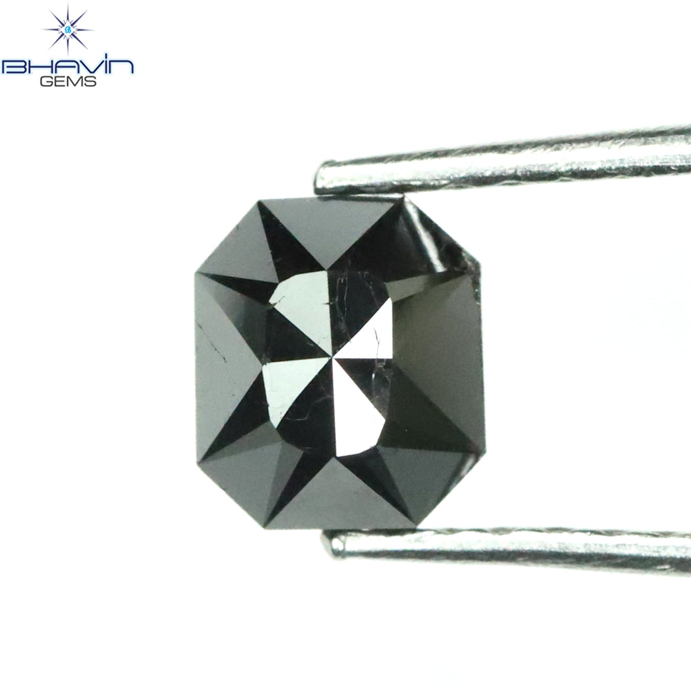 0.63 CT ラディアント シェイプ ナチュラル ダイヤモンド グリーン カラー I3 クラリティ (6.40 MM)