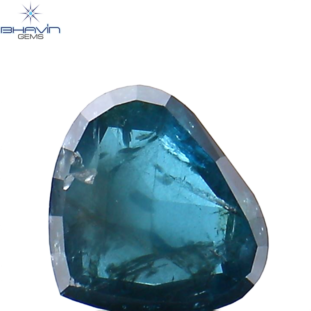 0.46 CT Heart Diamond Enhanced Blue Color Clarity I3 (6.05 MM)