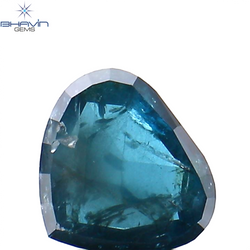 0.46 CT Heart Diamond Enhanced Blue Color Clarity I3 (6.05 MM)