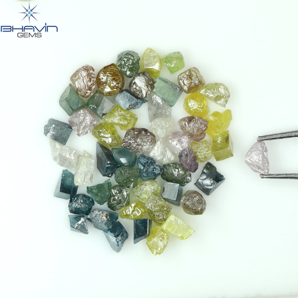 6.51 CT/51 PCS Mix Color Rough Diamond Natural loose Diamond I3 Clarity (3.41 MM)
