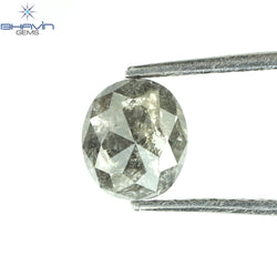 0.43 CT オーバルシェイプ ナチュラル ダイヤモンド ソルト アンド パッパー カラー I3 クラリティ (5.18 MM)