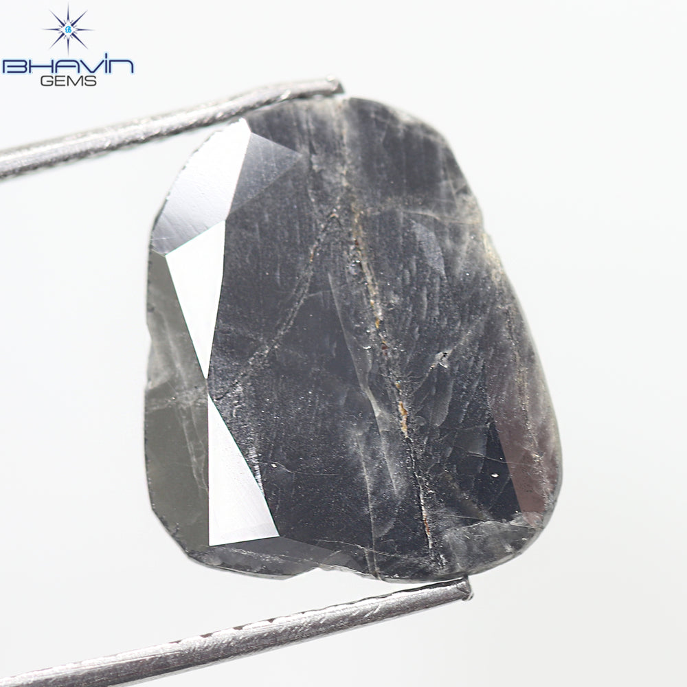 1.78 CT Slice Shape Natural Diamond Brown Color I3 Clarity (13.00 MM)