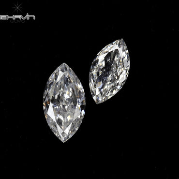 0.16 CT/2 PCS Marquise Shape Natural Diamond White Color VS-SI Clarity (4.24 MM)