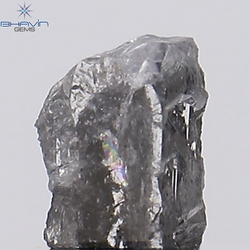 0.44 CT Rough Shape Natural Diamond Black Gray (Salt And Papper) Color I3 Clarity (4.95 MM)